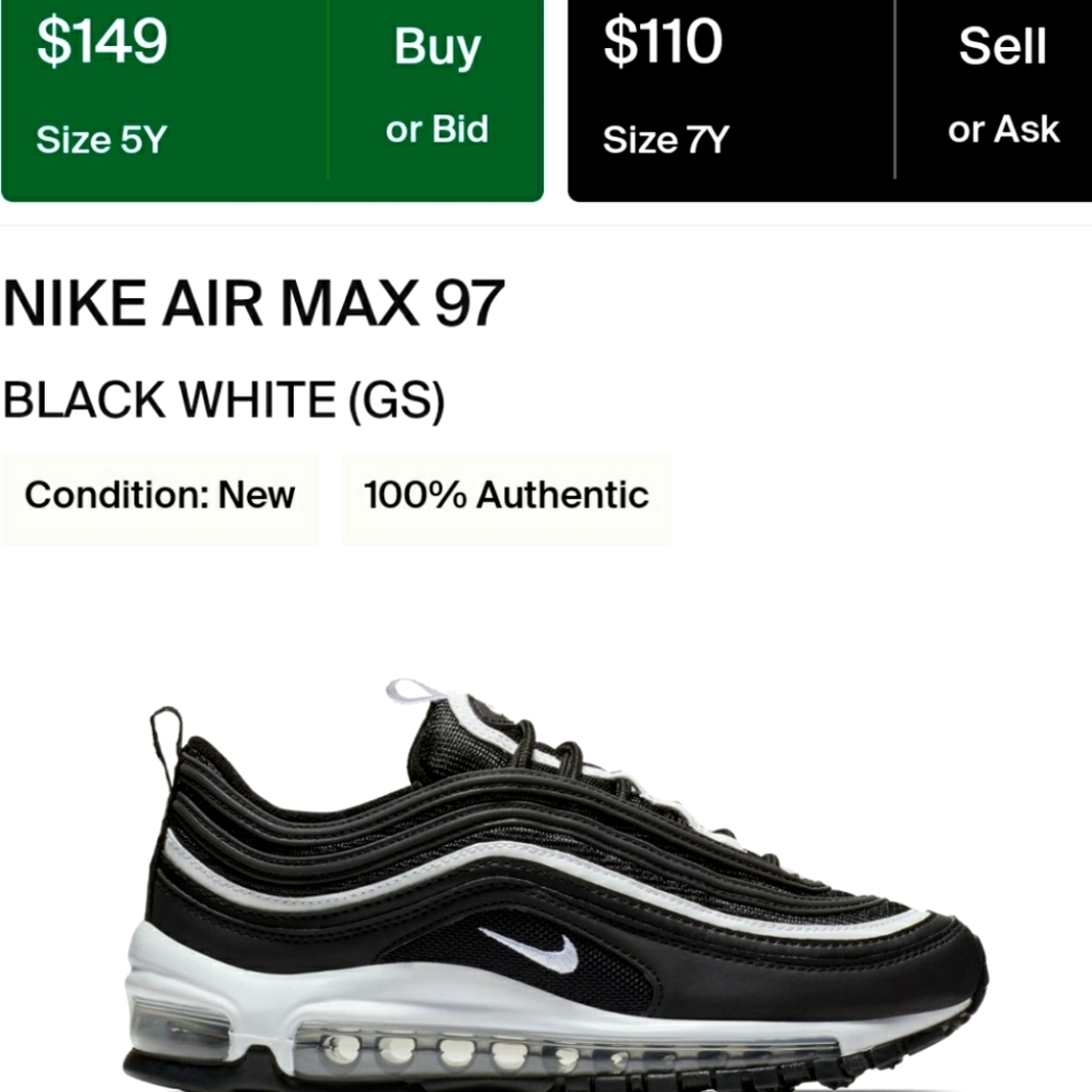 Boy's Nike Air Max 97 - Picture 1 of 6
